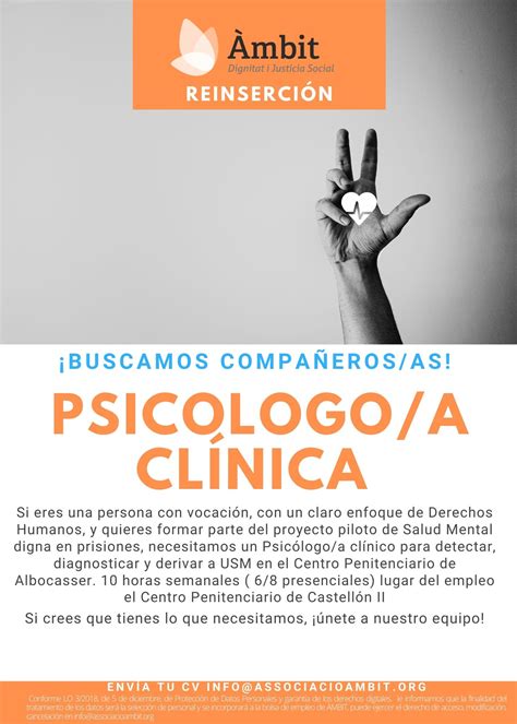 OFERTA EMPLEO PSICOLOGO A CLÍNICO My CMS