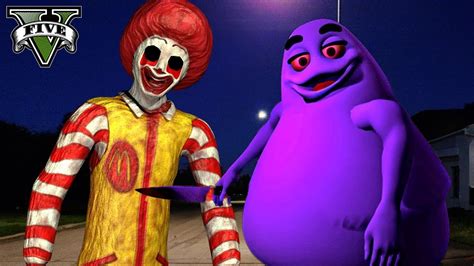 Arme Ronald Mcdonald Grimace Valt Hem Aan Gta 5 192 Youtube