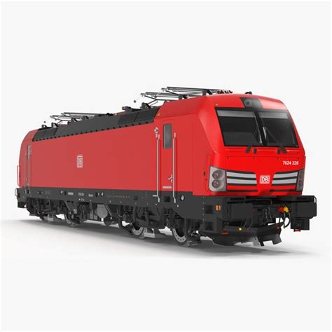 Modelo D Locomotora Roja Siemens Vectron Aparejada Turbosquid