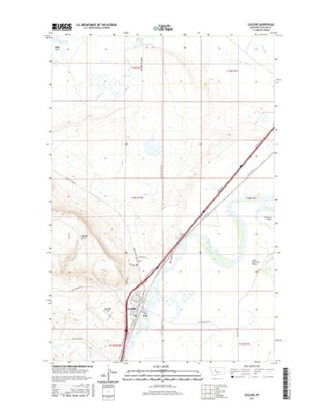 Mytopo Cascade Montana Usgs Quad Topo Map