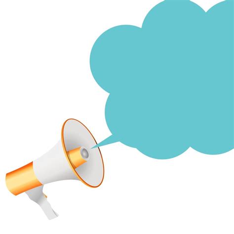 Megaphone With Speech Bubble Vector Illustration 2868653 Vector Art At