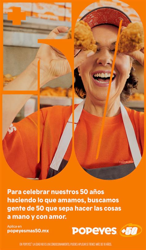 Popeyes busca a personas de 50 años o más