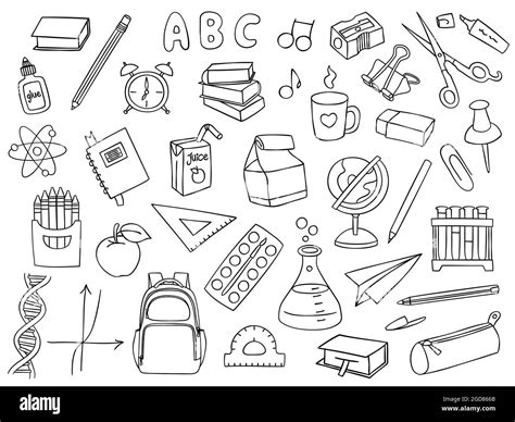 Sammlung Von Vektorgrafiken Handgezeichnete Illustrationen Von