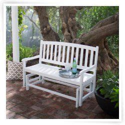 Outdoor Rocking Bench Coral Coast Pleasant Bay Curved Back Outdoor