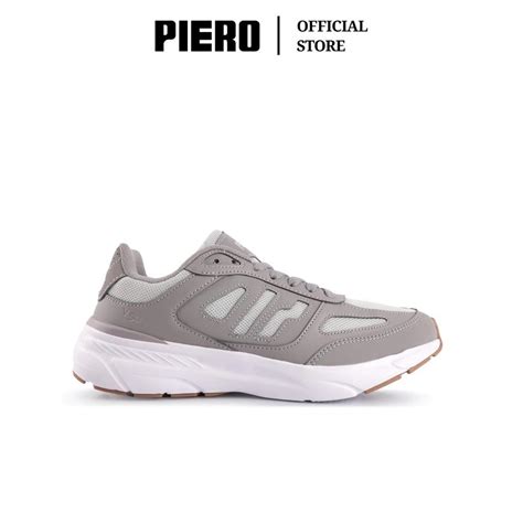 Jual PIERO SEPATU SNEAKRES PRIA JOGGER V54 CLOUD GREY WHITE TAN