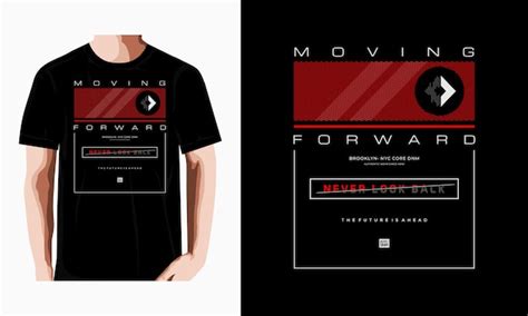 Premium Vector Moving Forward 76 Typography T Shirt Illustration Vector Premium Vector