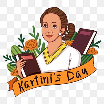 Hand Drawn Kartini Day Illustration Kartini Day Education Woman PNG