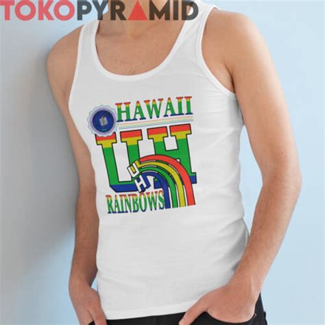 Rare Vintage University Of Hawaii Rainbow Multicolor Shirt TokoPyramid