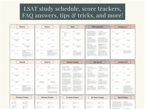 Lsat Study Plan Light Academia Study Plan Lsat Study Planner Prelaw