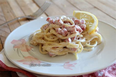 Pasta Con Prosciutto Cotto E Limone Gioie In Cucina