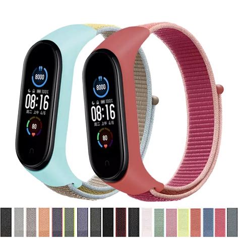 Pulseira De Nylon Velcro Para Smartwatch Xiaomi Mi Band E