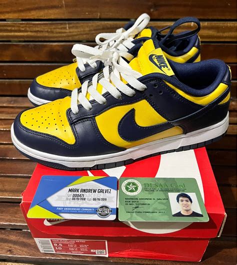 Nike Dunk Low Michigan Size 85 Fits 9 Mens Fashion Footwear