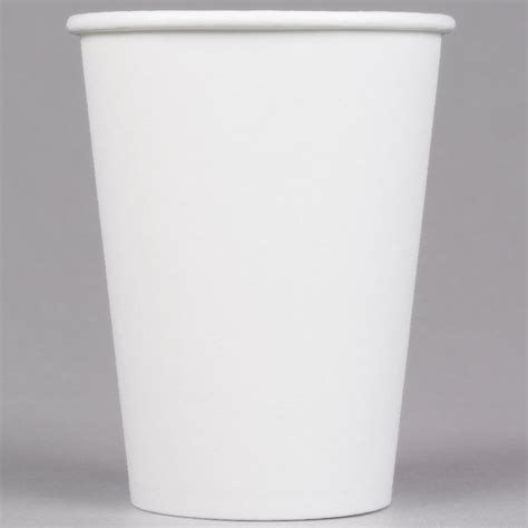 UniCup Oz White Single Sided Poly Paper Hot Cup