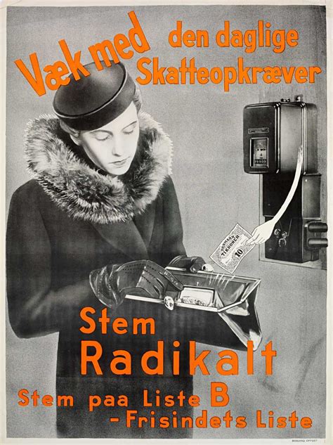 Valgplakat Det Radikale Venstre Nationalmuseets Samlinger Online