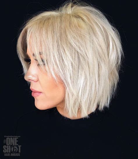 Shaggy Blonde Bob For Fine Hair Short Hair Cuts Short Blonde Haircuts Bob Hairstyles For