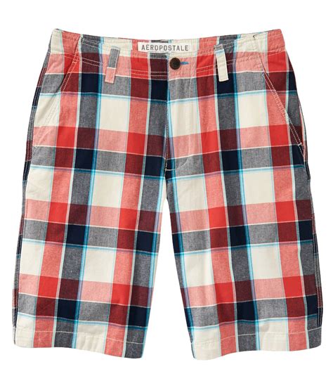 Aeropostale Mens Plaid Flat Front Casual Bermuda Shorts Ebay