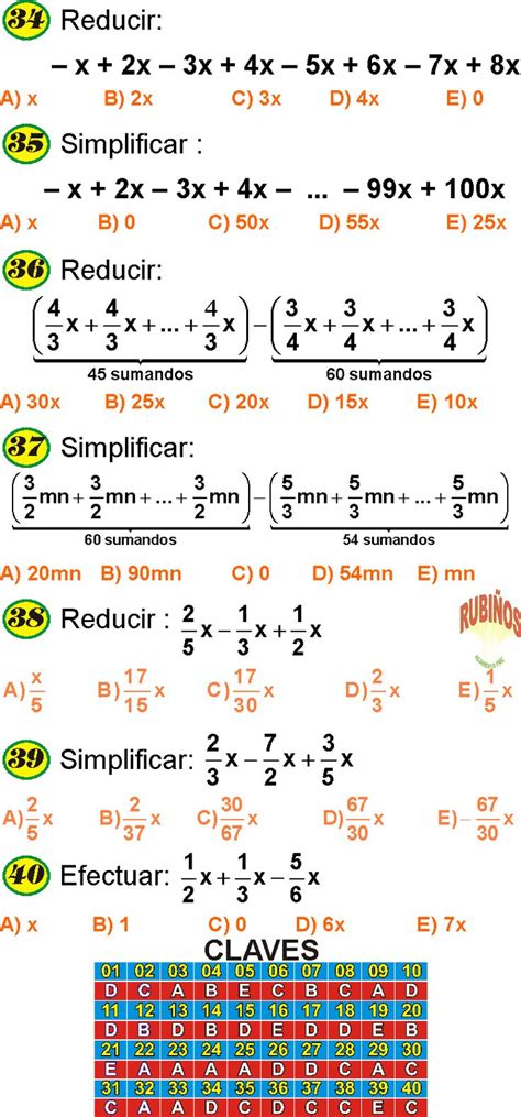 Reducci N De T Rminos Semejantes Con Signos De Agrupaci N Y Colecci N