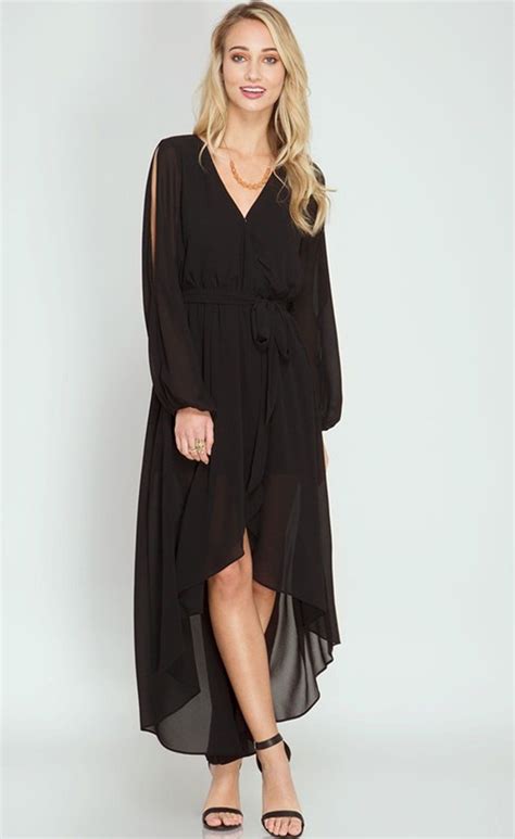 Tuscany Black Wrap Maxi Dress Find The Perfect Dress For Any Occasion