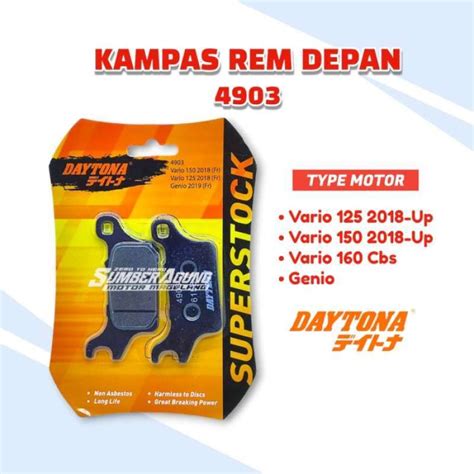 Jual Kampas Rem Daytona Set Depan Belakang Genio Vario Cbs