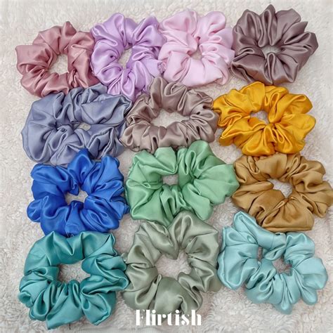 Scrunchies Satin Series Ikat Rambut Korea Cepol Hijab Scrunchie