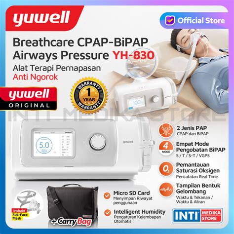 Promo Yuwell Cpap Bipap Sleep Apnea Breath Theraphy Yh830 Anti