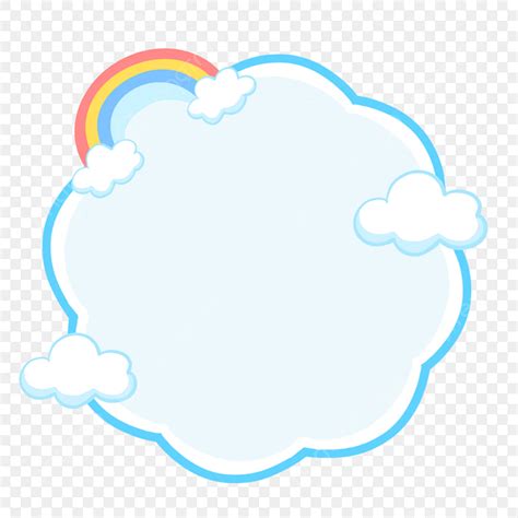 Rainbows And Clouds Hd Transparent Rainbow Clouds Border Frame