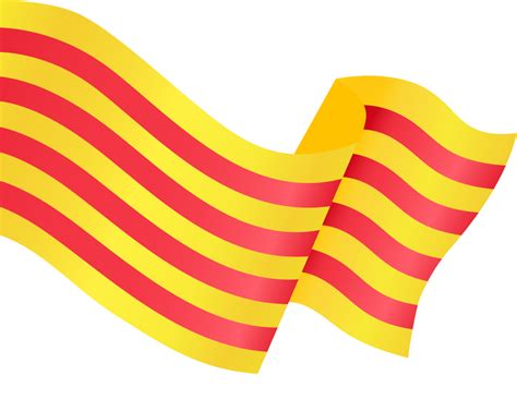 Catalonia flag wave isolated on png or transparent background 19953548 PNG