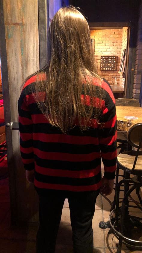 Kurt Cobain Red And Black Striped Jumper Oversize Sweater Grunge