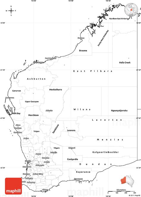 Printable Map Of Western Australia - Tybie Iolanthe