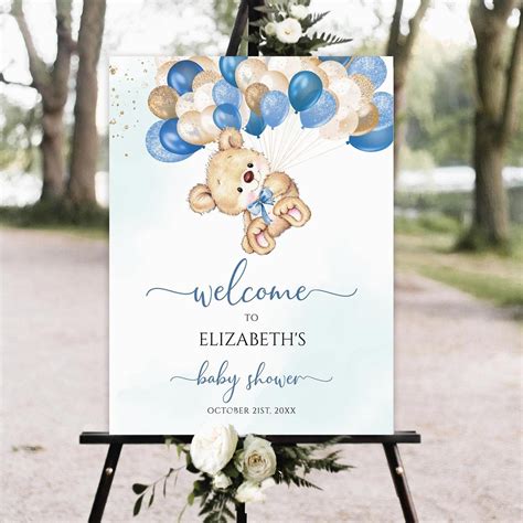 Buy Personalized Teddy Bear Baby Shower Welcome Sign Baby Shower