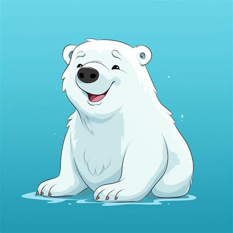 Desenho Animado De Urso Polar Em D Foto Premium