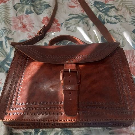 Gorgeous Leather Tooled Saddle Bag Gem