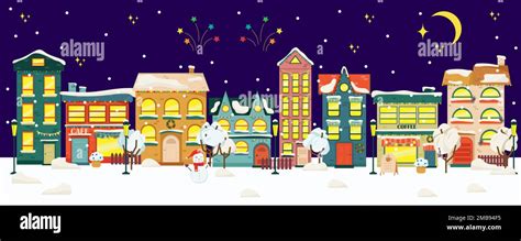 Christmas Town Stock Vector Images Alamy