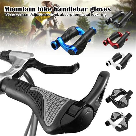 Bicycle Handlebar Grip Anti Skid Lock On Handle Cover Aluminum Alloy