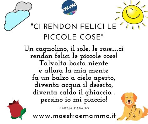 Ci Rendon Felici Le Piccole Cose Poesia Per Bambini