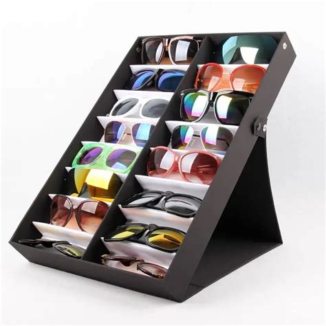 Foldable Sunglasses Box Eyewear Organizer Display Case Collector