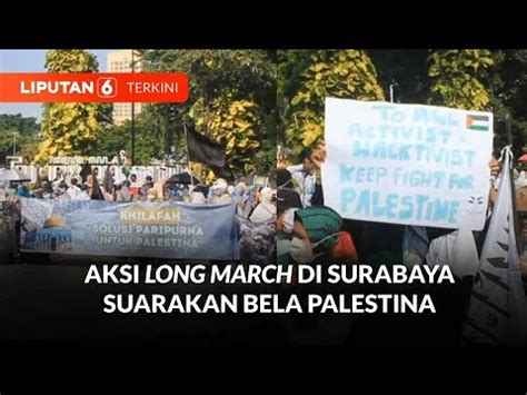 Aliansi Muslim Bela Palestina Gelar Long March Di Surabaya Suarakan