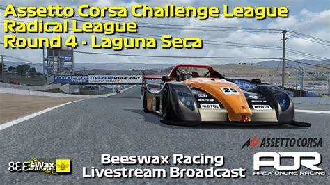 AOR Assetto Corsa Challenge Radical League Round 4 Laguna Seca