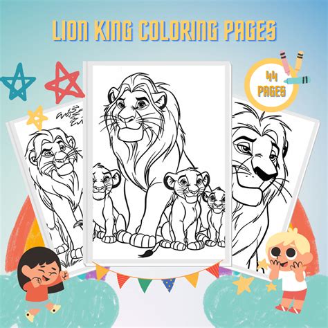 45 Coloriage Roi Lion Pour Enfants Imprimables PDF Gratuits