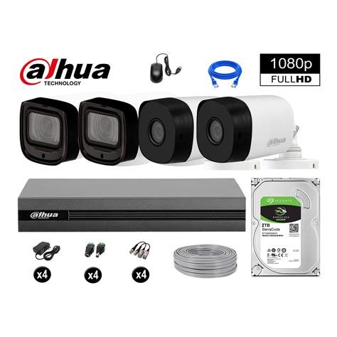 Ripley C Maras Seguridad Dahua Exterior Kit Varifocal Full Hd