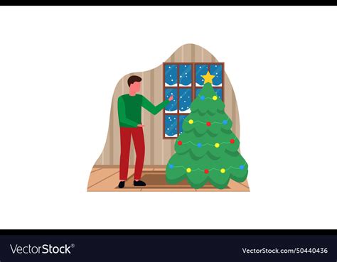 Christmas Flat Design Royalty Free Vector Image