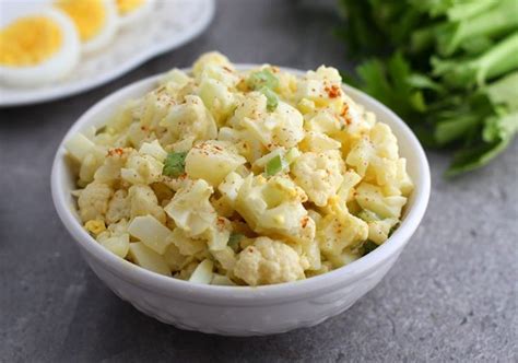 The Most Amazing And Easy Low Carb Cauliflower Potato” Salad