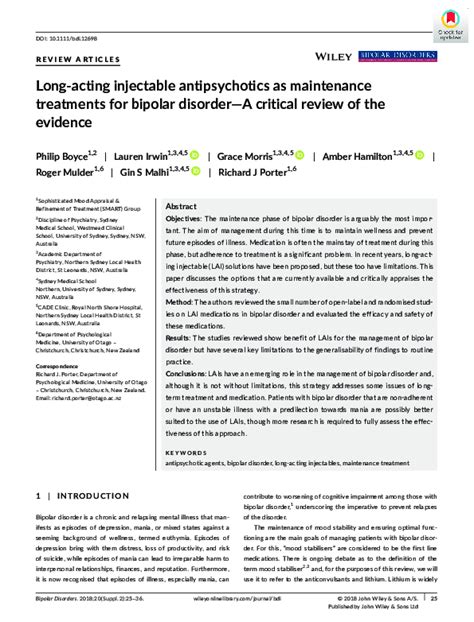 (PDF) Long-acting injectable antipsychotics as maintenance treatments for bipolar disorder-A ...