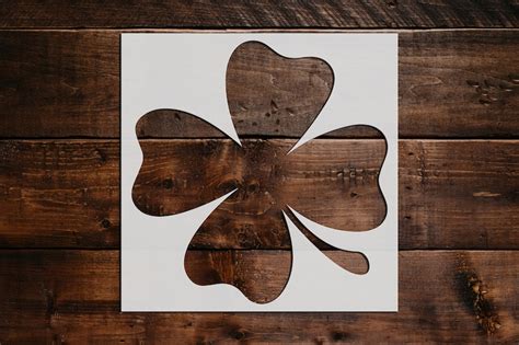 Four Leaf Clover Stencil Reusable Four Leaf Clover Stencil Etsy