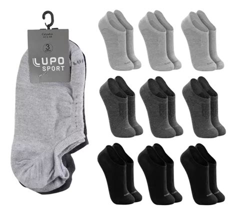 Kit 09 Pares Meia Lupo Masculina Soquete Sapatilha Algodão Frete grátis