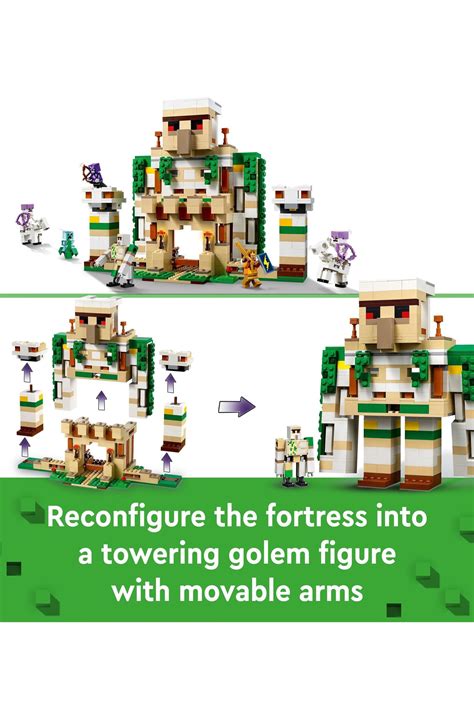 Buy Lego Minecraft The Iron Golem Fortress In Castle Set From