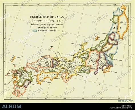 Feudal Map of Japan between 1573-83', (1903). Creator: Unknown. - Album ...