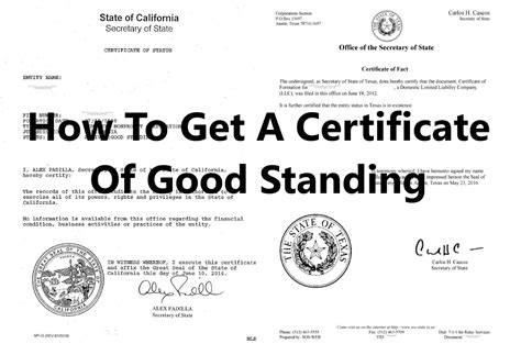 How To Get A Certificate Of Good Standing Online Lance Casey And Associates