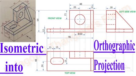 Isometric Into Orthographic Projection Problem Youtube