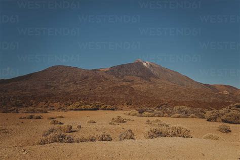 View To Teide Volcano Caldera De Las Canadas Tenerife Spain Stock Photo